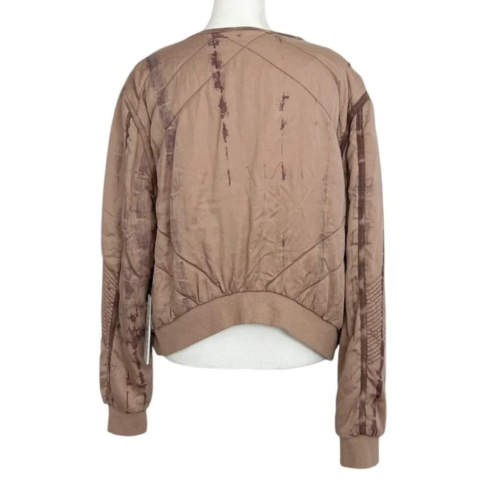 Marrakech Anthropologie Soft Quilted Tie Dye Bomber Moto Jacket NWT (M)